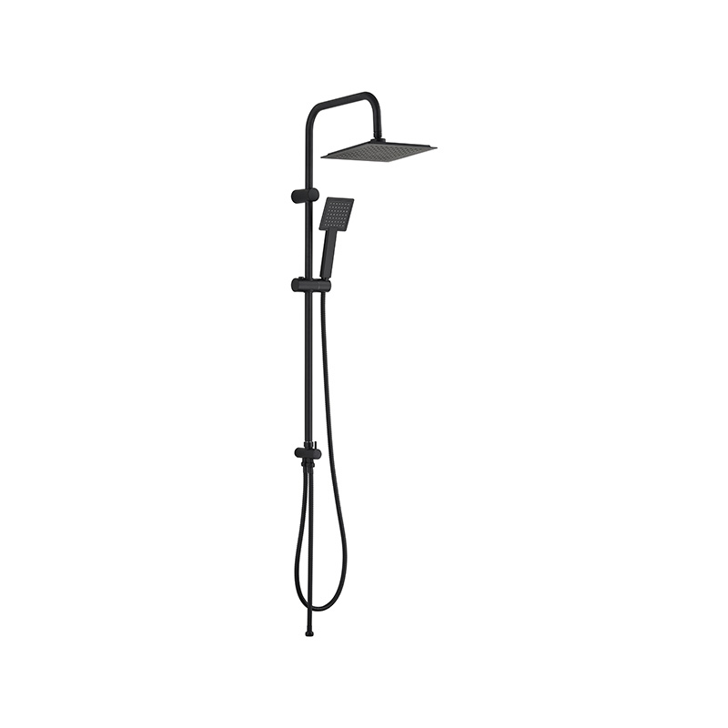 LD-0622 Matte Black Square Shower Column Set with Handheld and Overhead Shower LD-0622 Matte Black Square Shower Column Set with Handheld and Overhead Shower